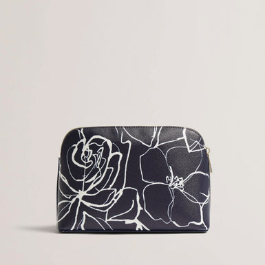 Women's ALLIMI-Linear Rose Makeup Bag Navy