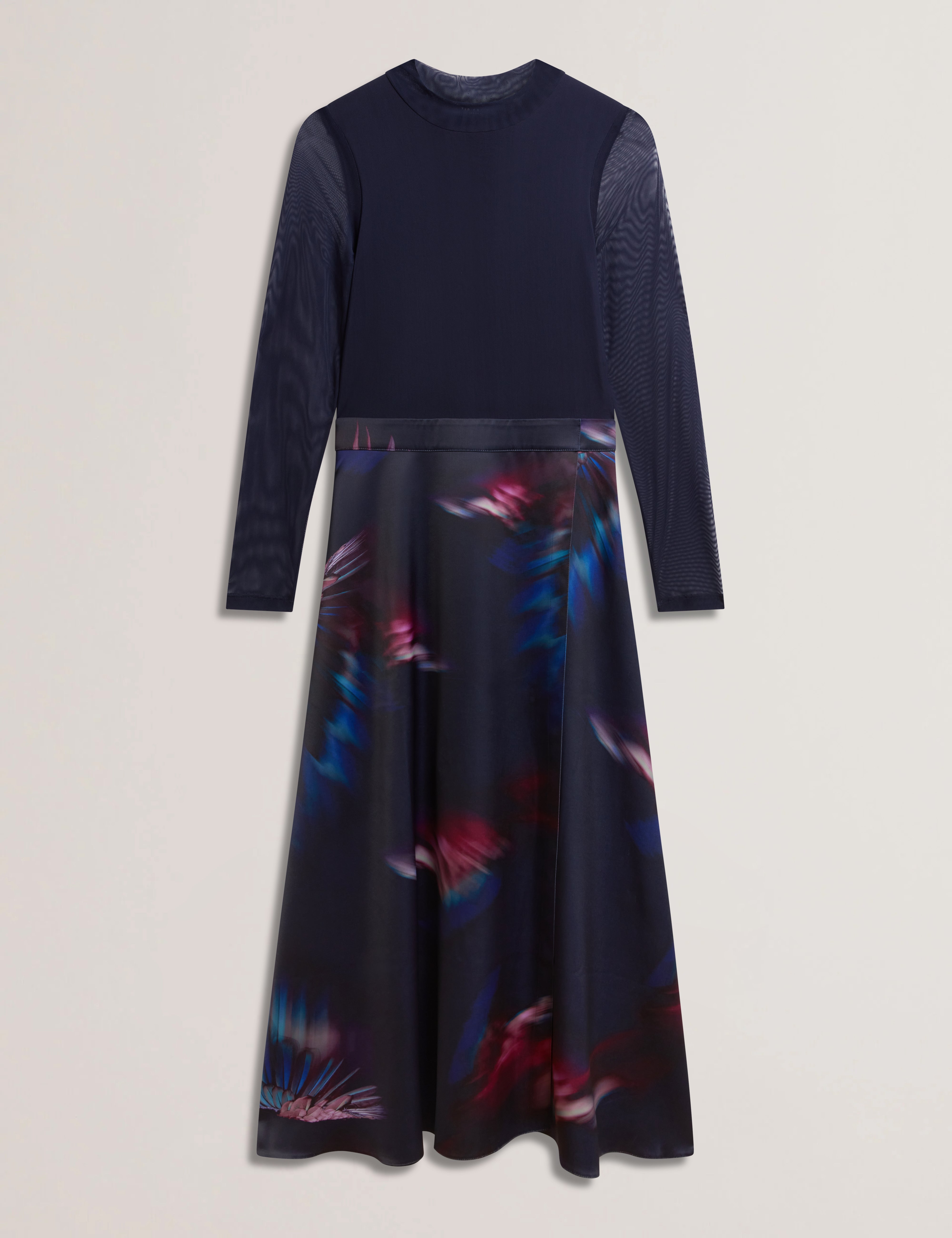 Womens LILABEL-Mesh Top Printed Skirt