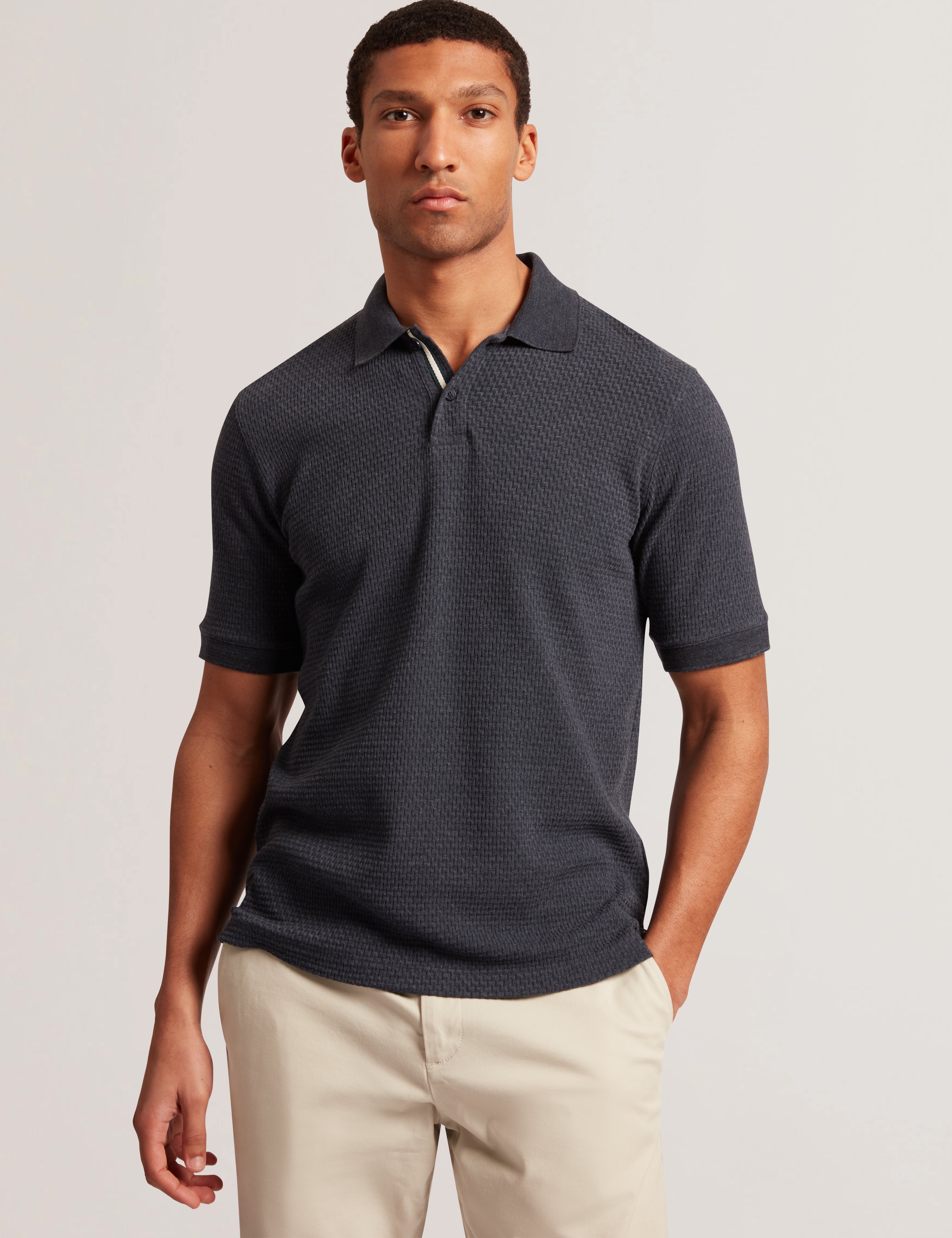 Men's REDMAN-SS Regular Textured Polo