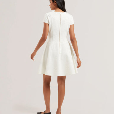 Women's CLODAA-Embroidered Ponte Mini Skater Dress