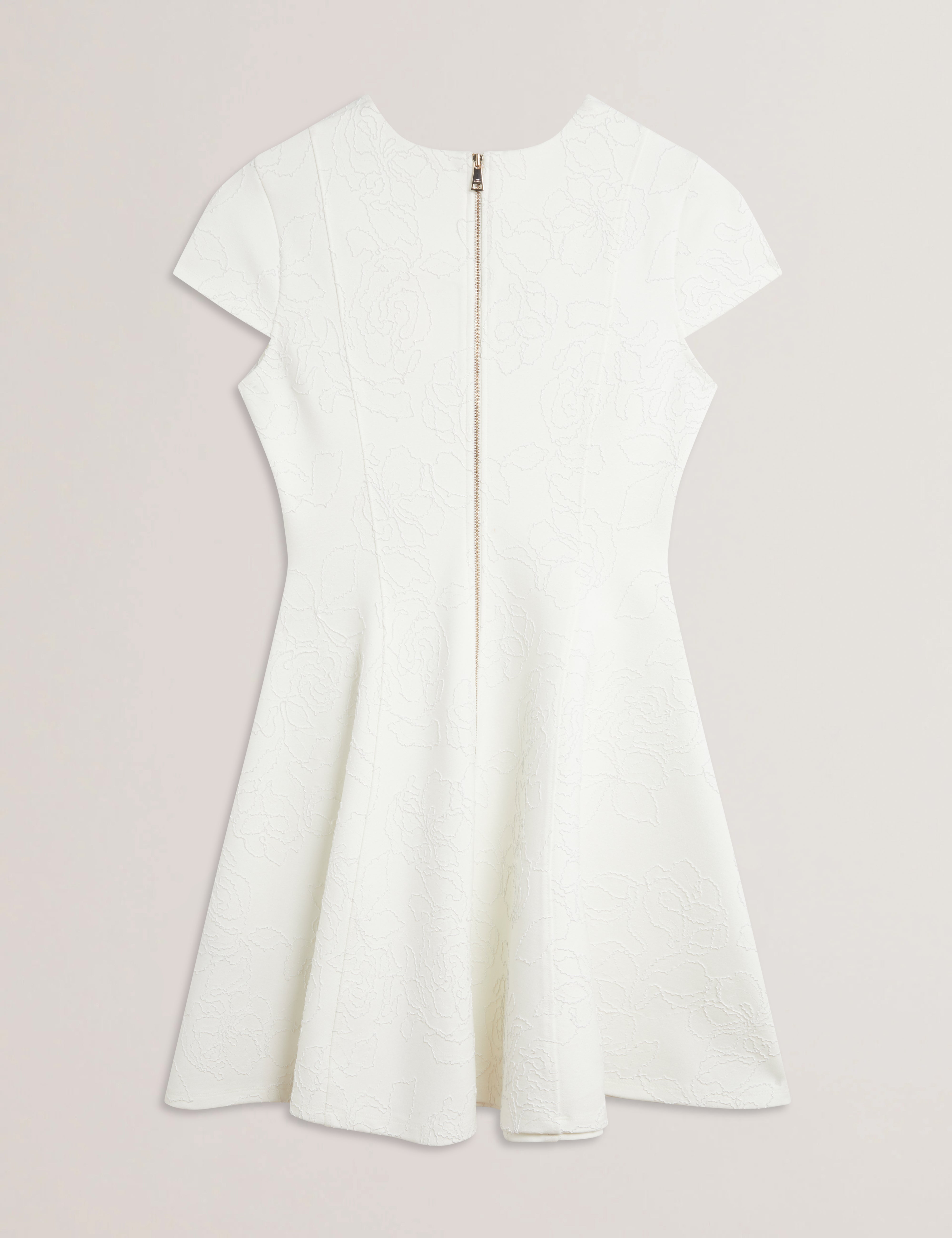 Women's CLODAA-Embroidered Ponte Mini Skater Dress