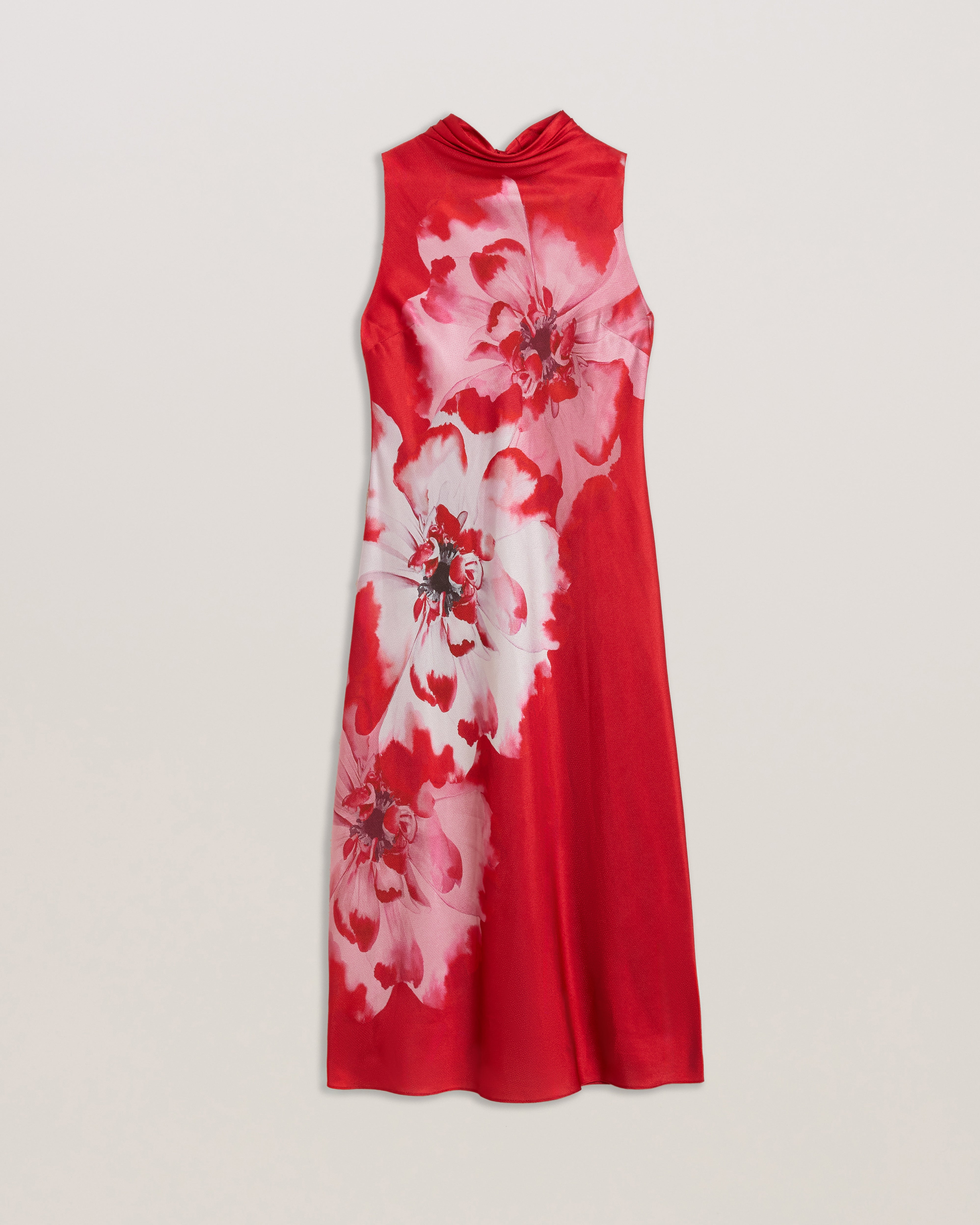 Women's Aliara-Printed Cowl Neck Midi Slip Dress Red