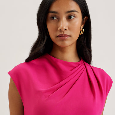 Women's Ereas-Drape Detail Slip Maxi Dress Pink