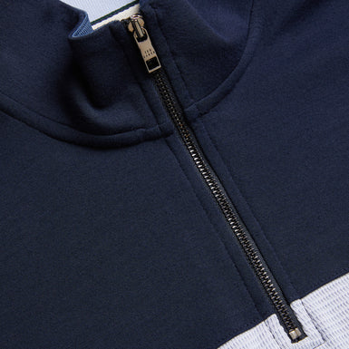 Men's Longman-Ombre Detail Half Zip Sweatshirt Navy