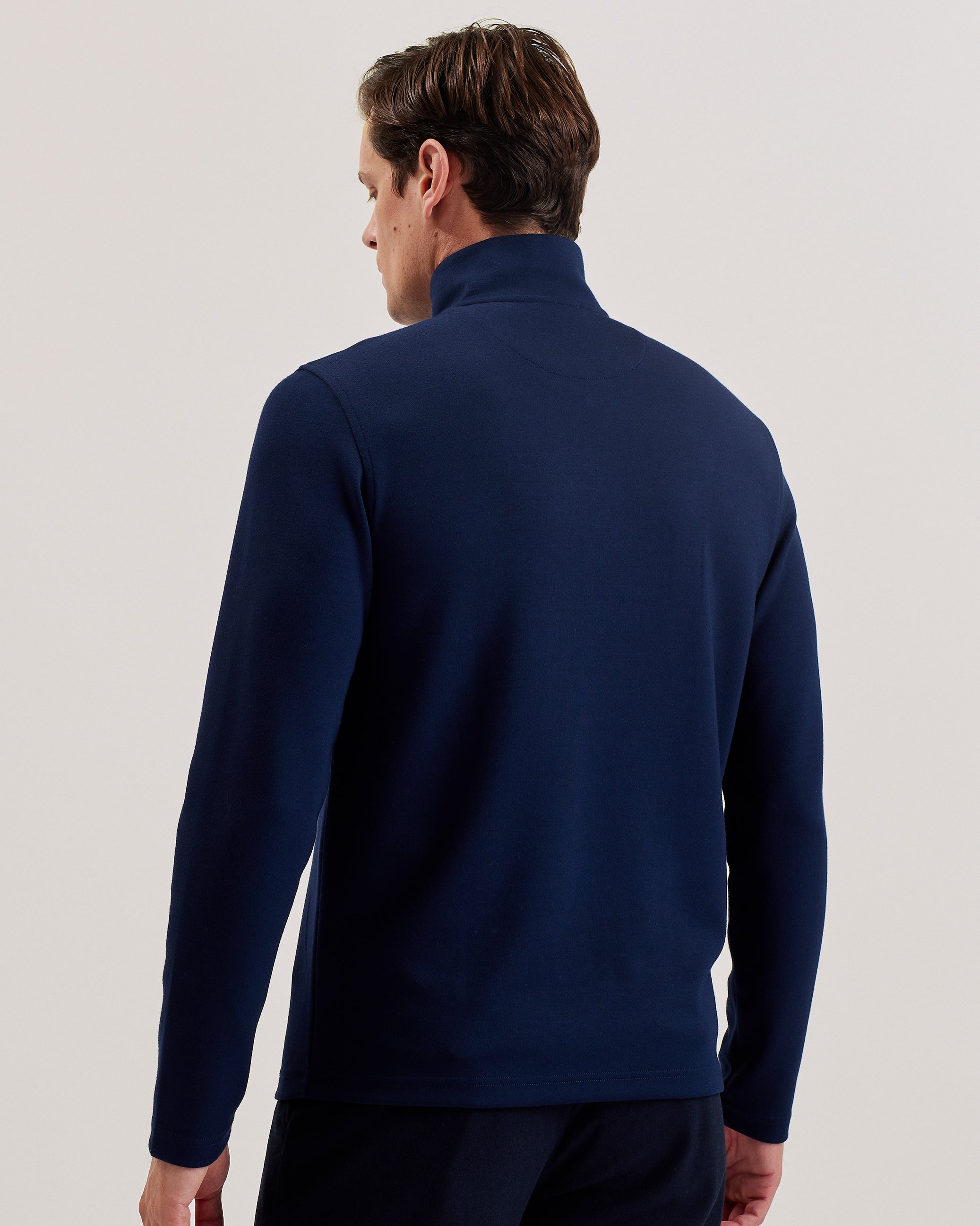 Men's Longman-Ombre Detail Half Zip Sweatshirt Navy