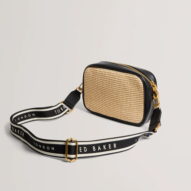 Women's BARDAS-Webbing Faux Raffia Crossbody Bag