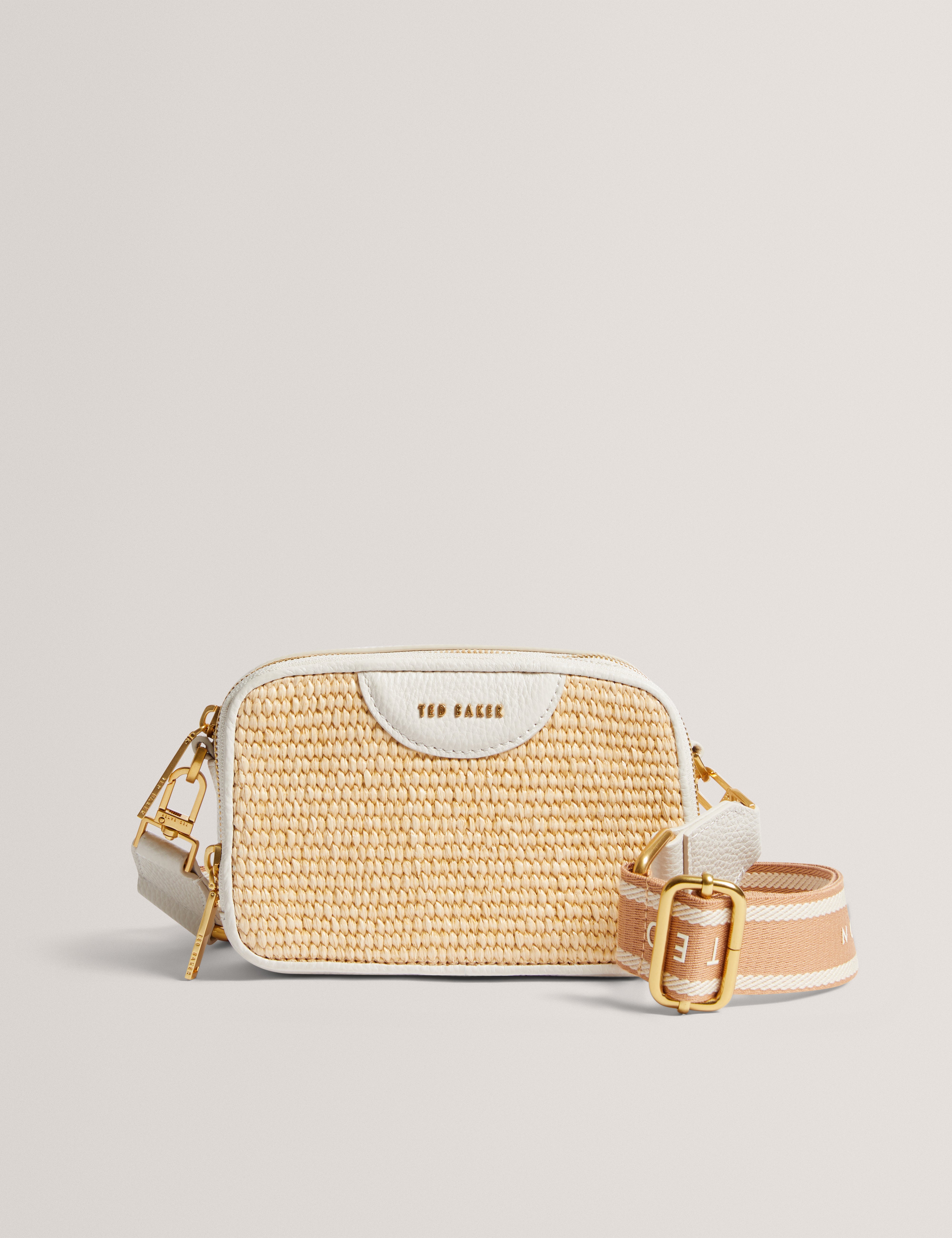 Women's BARIA-Mini Webbing Faux Raffia Camera Bag