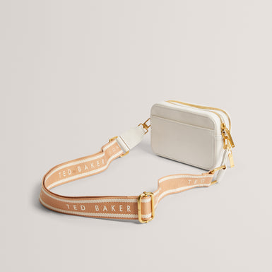 Women's BARIA-Mini Webbing Faux Raffia Camera Bag