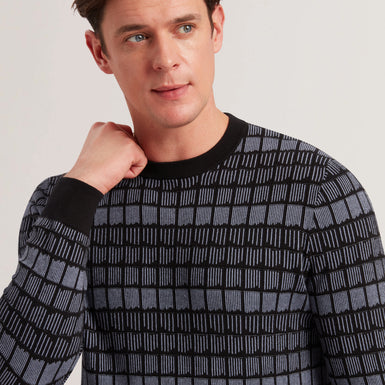 OSBURN: Regular Fit Jacquard Crew