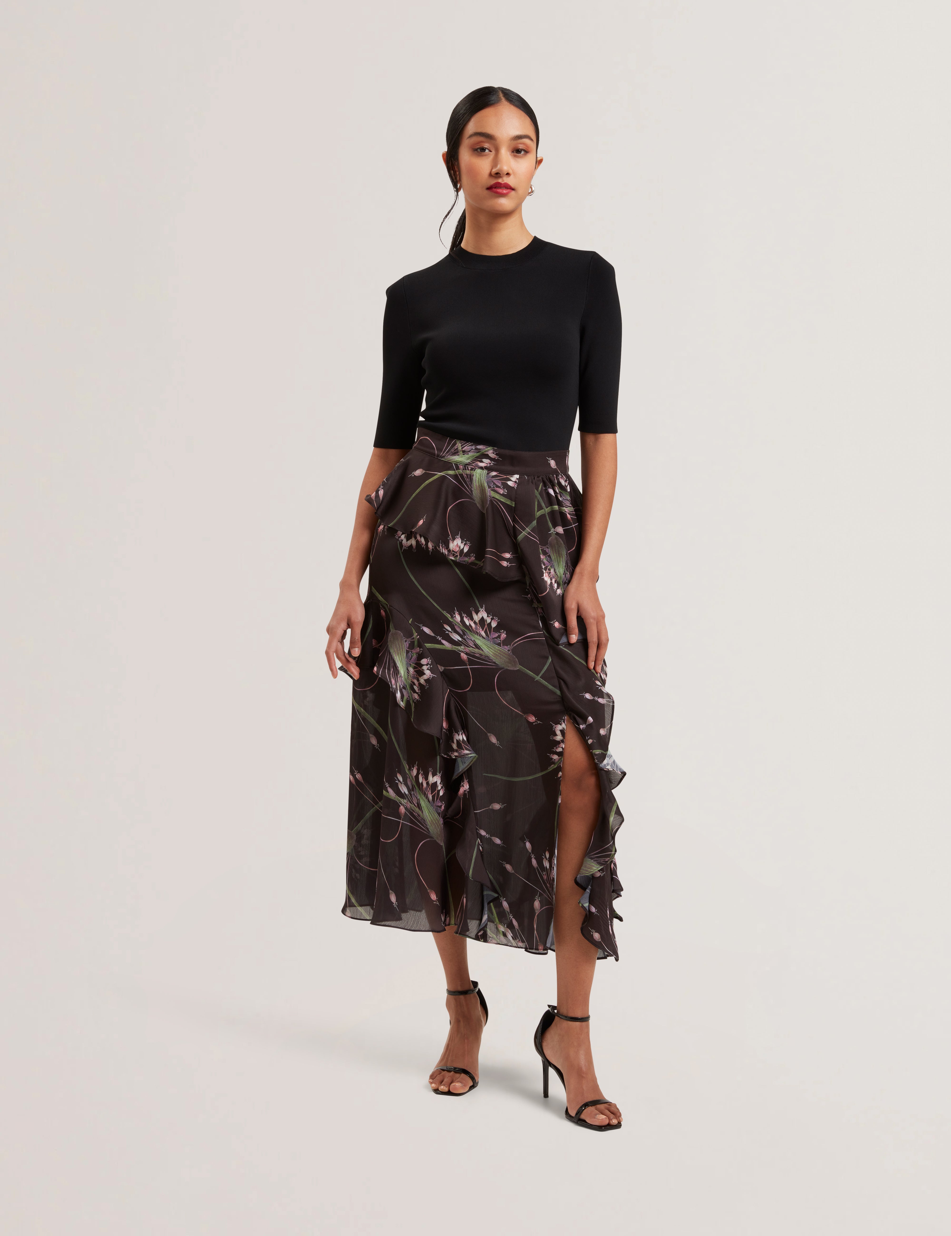 Womens CASIEYY-Fitted Knit Bodice Dress Wit