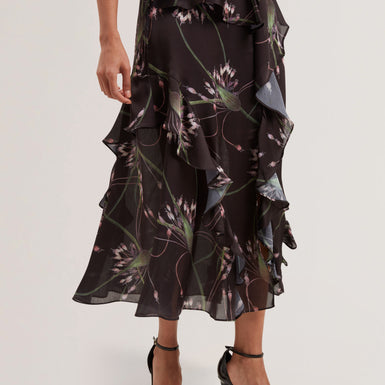 Womens CASIEYY-Fitted Knit Bodice Dress Wit