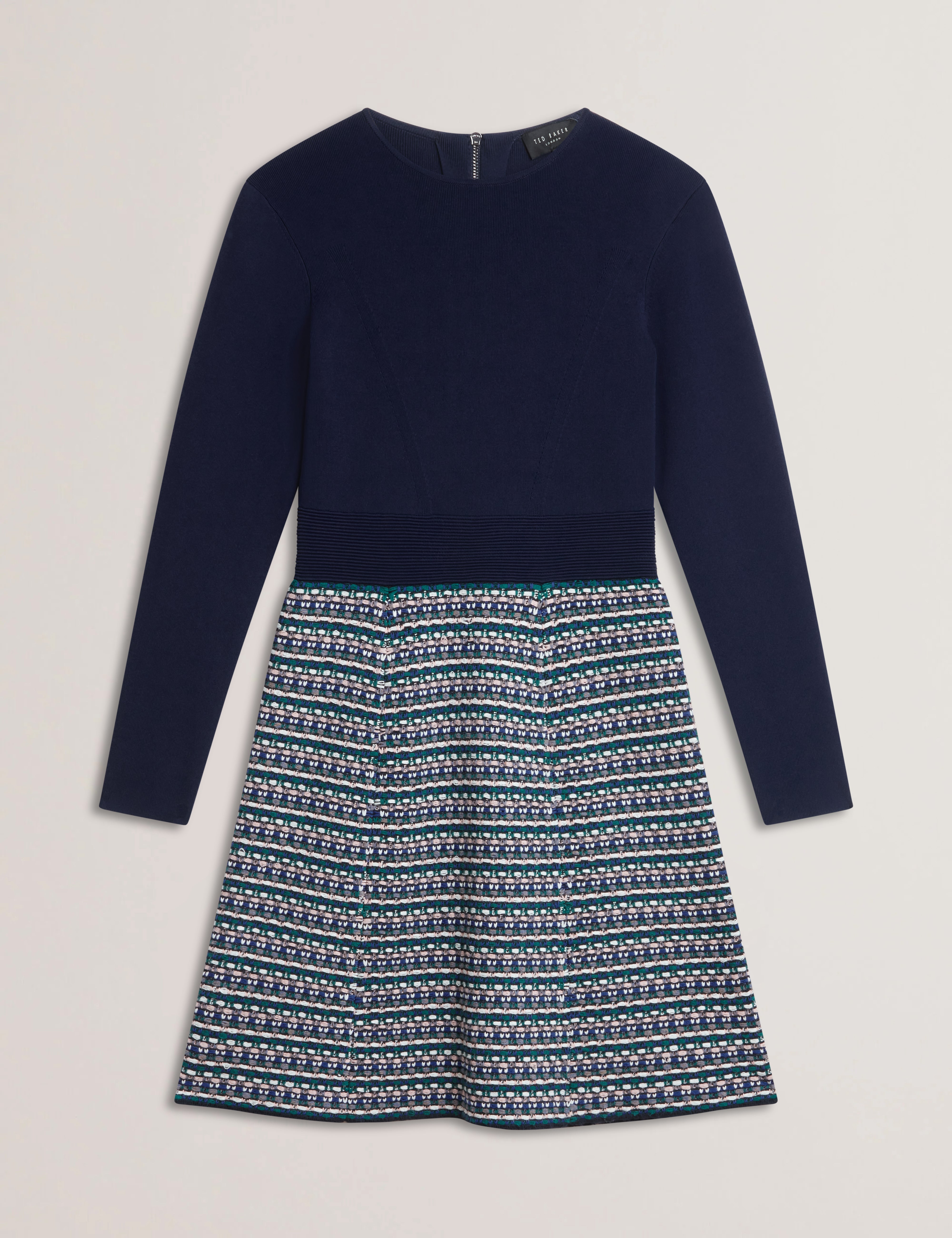 Women's GEORGEZ-Interest Skirt Knitted Mini Dress Navy