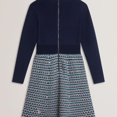 Women's GEORGEZ-Interest Skirt Knitted Mini Dress Navy