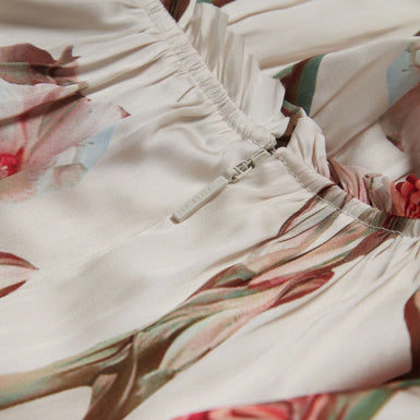 Women's CUIABA-Pleat Detail V-neck Mini Dress