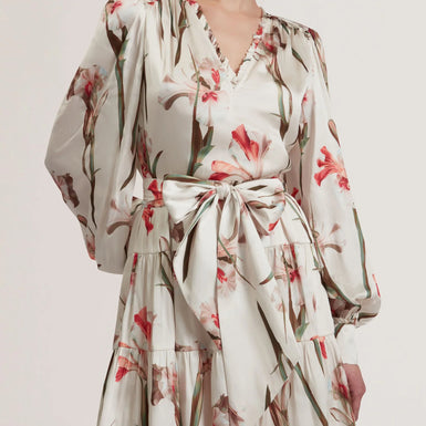 Women's CUIABA-Pleat Detail V-neck Mini Dress