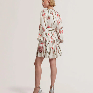 Women's CUIABA-Pleat Detail V-neck Mini Dress