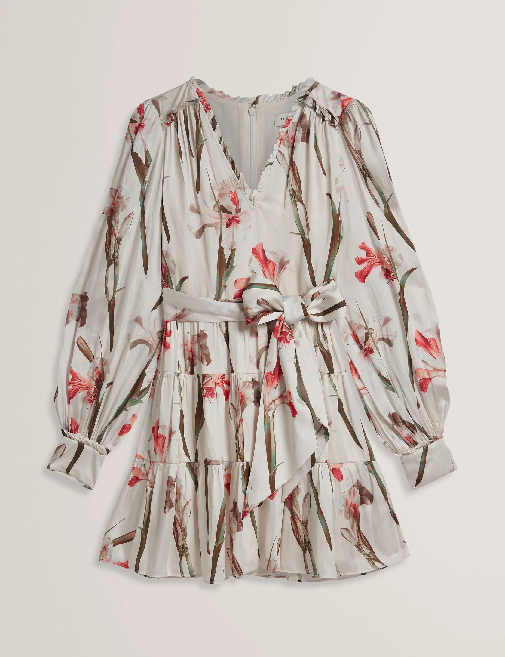 Women's CUIABA-Pleat Detail V-neck Mini Dress