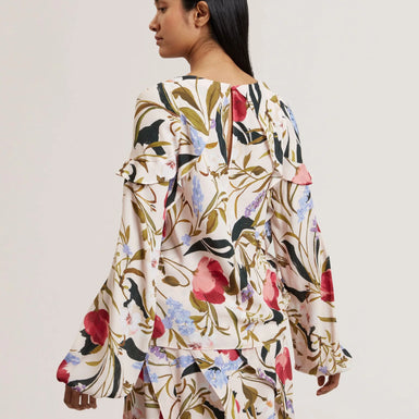 Women's MINASA-Frill Detail Long Sleeve Blouse