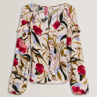 Women's MINASA-Frill Detail Long Sleeve Blouse