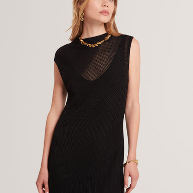 Womens CELYINA-Engineered Sheer Detail Knit