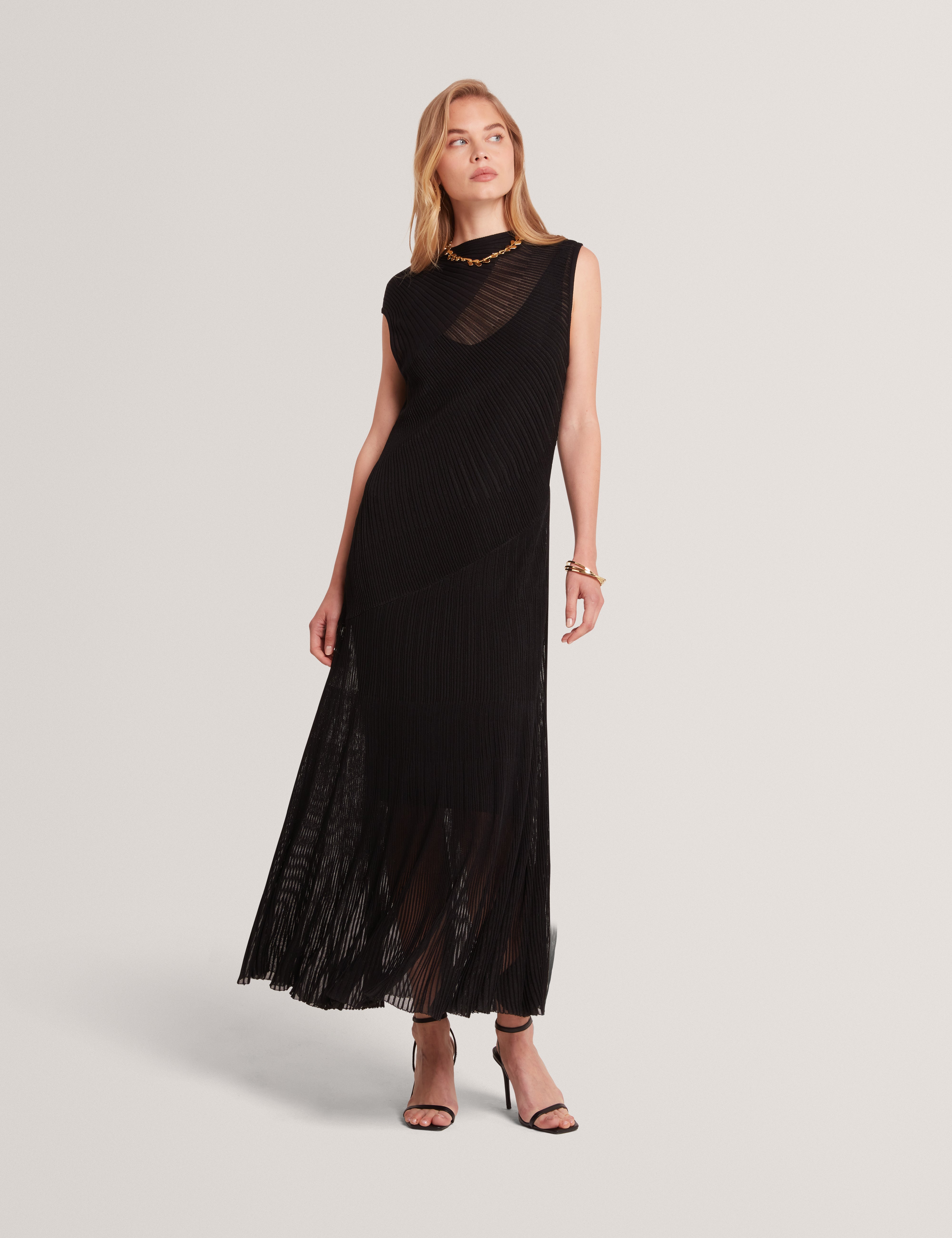 Womens CELYINA-Engineered Sheer Detail Knit