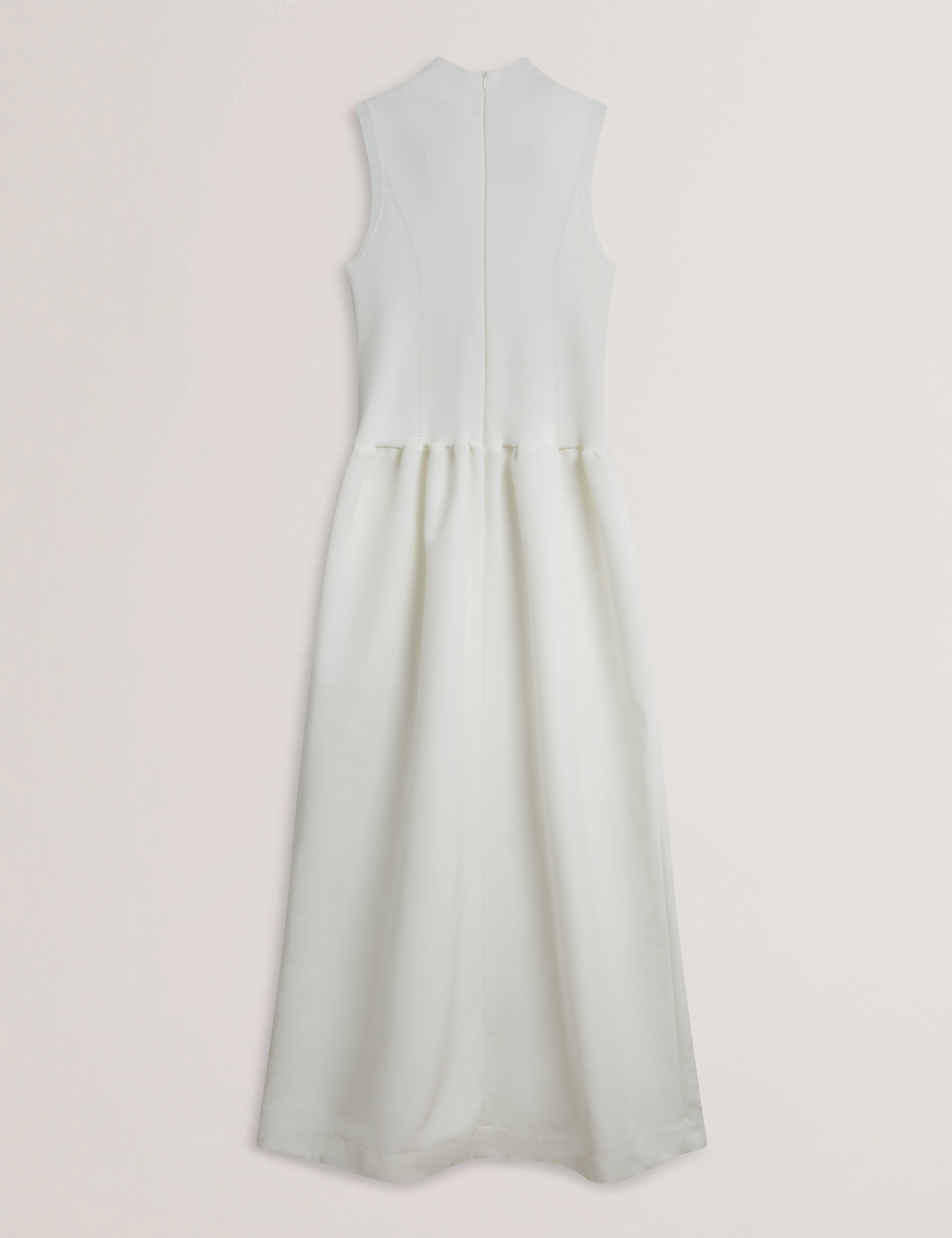 Women's CAATTIE-Sleeveless Midaxi Knitted Bodice Dress Ivory