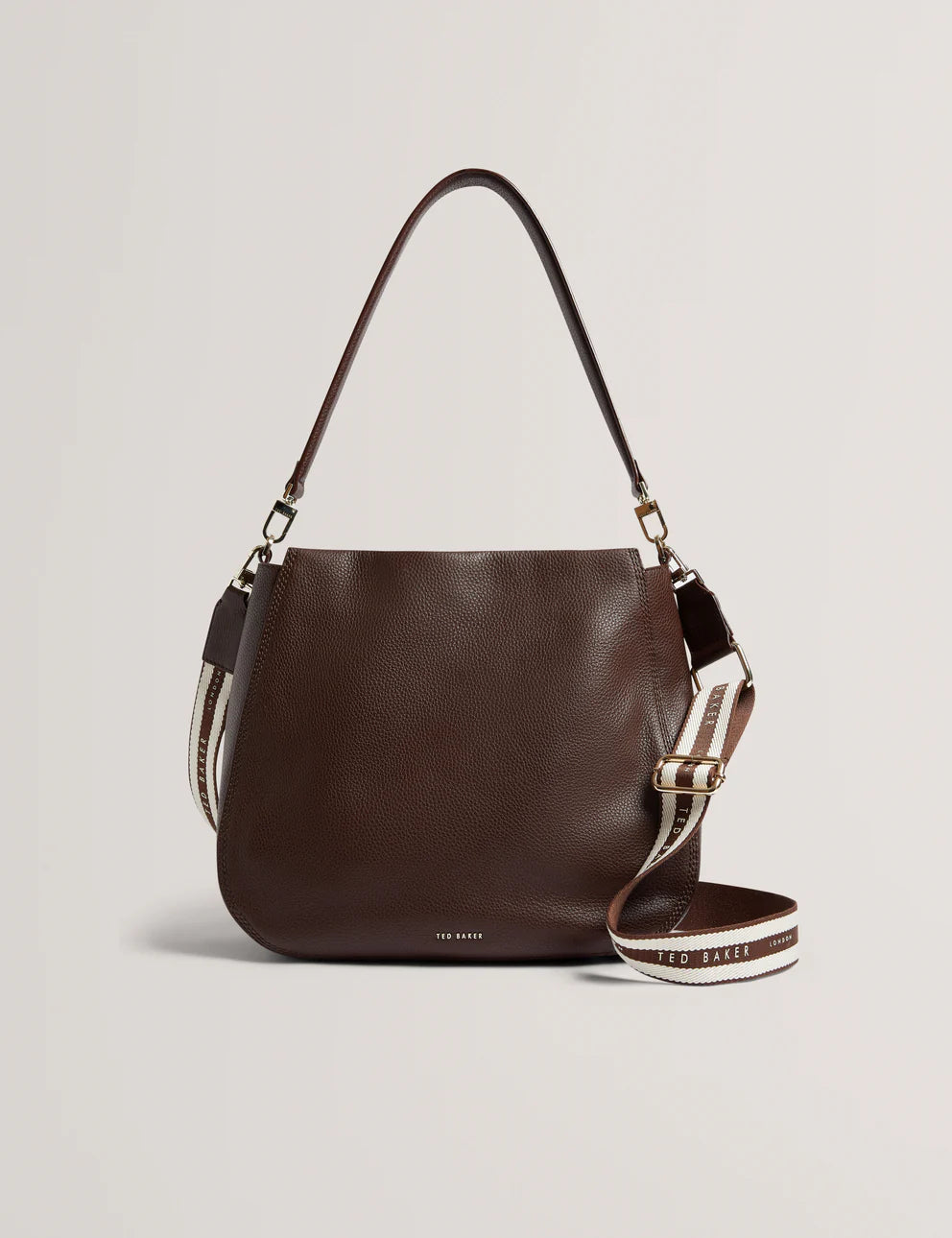 Women's WILLDA-Branded Webbing Leather Hobo Bag