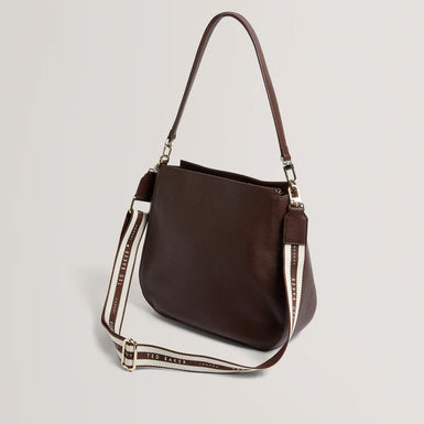 Women's WILLDA-Branded Webbing Leather Hobo Bag