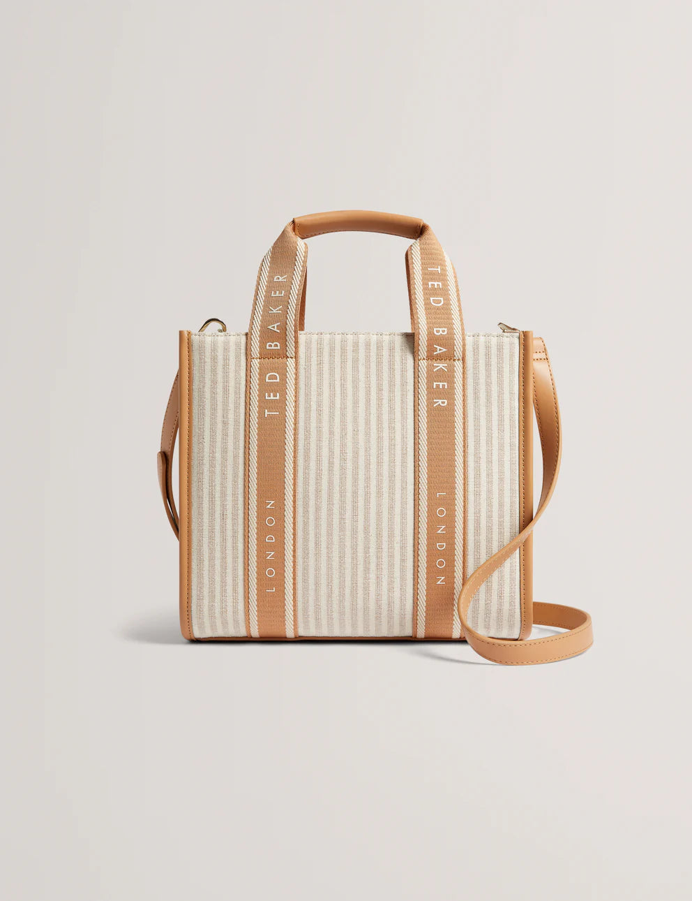 Womens HARLLEE-Striped Canvas Small Webbing
