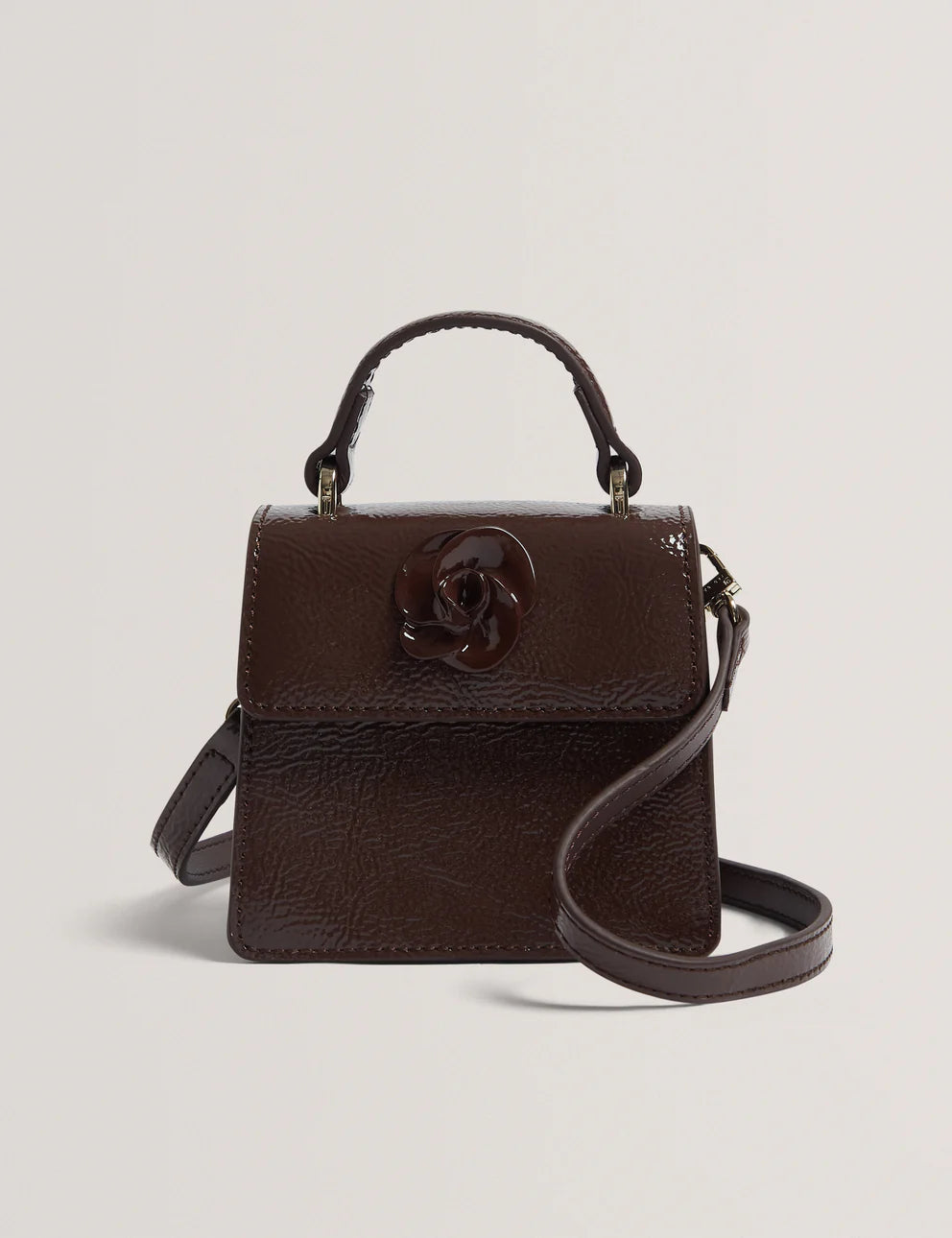 Women's ROUSET-Rose Detail Mini Leather Bag