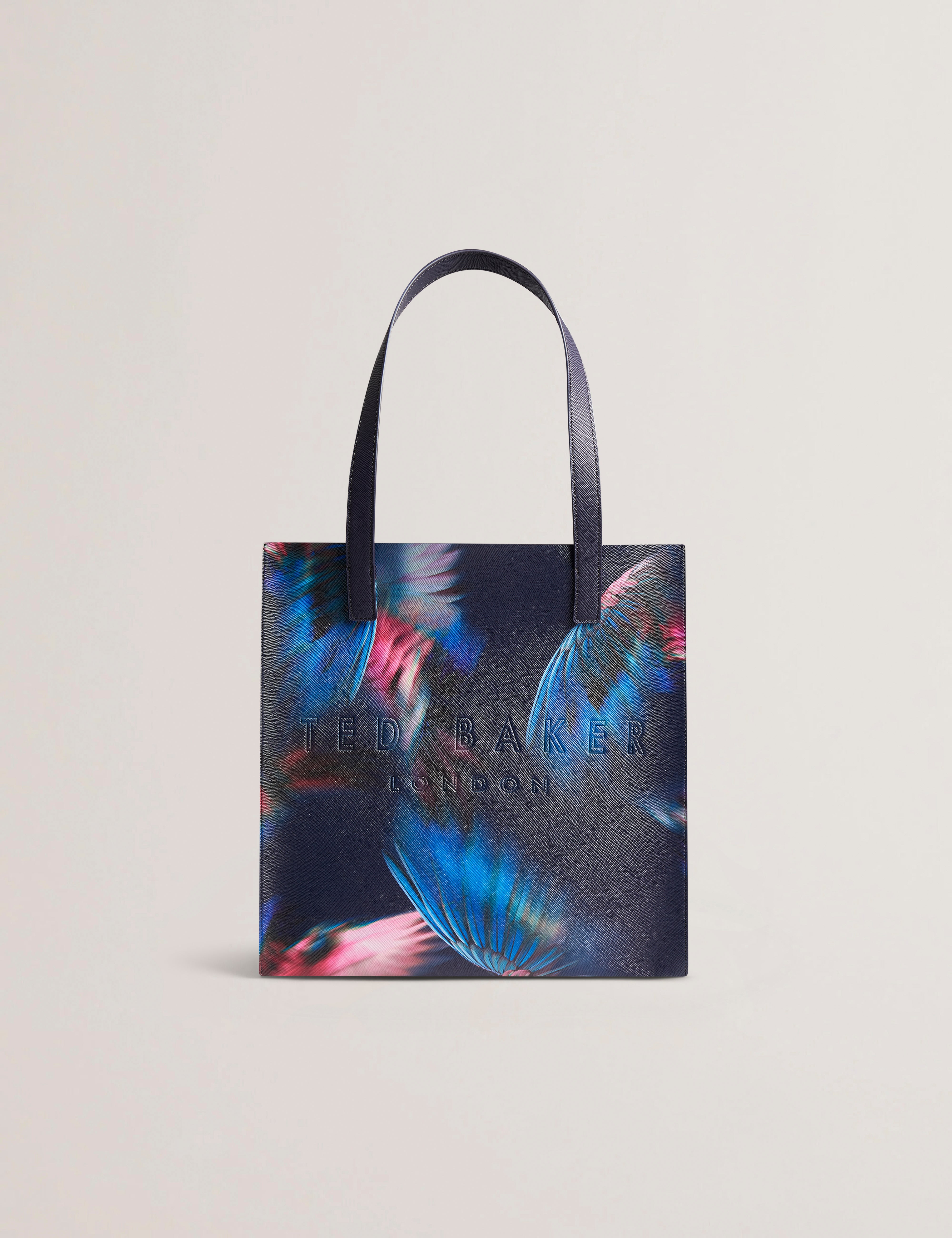 Women's FEAKKON-Feather Print Large Icon Bag Navy