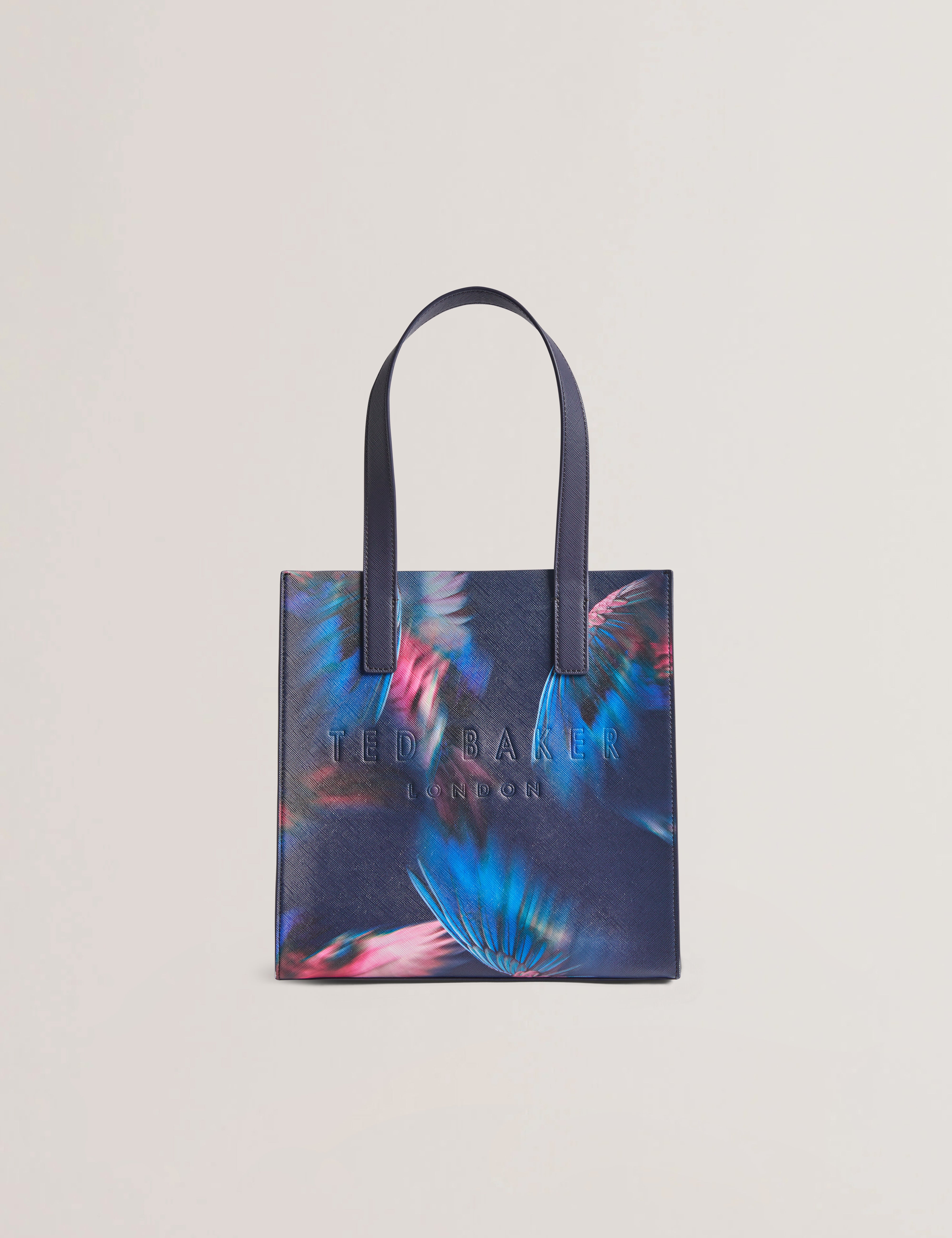 Women's FEACONS-Feather Print Small Icon Bag Navy