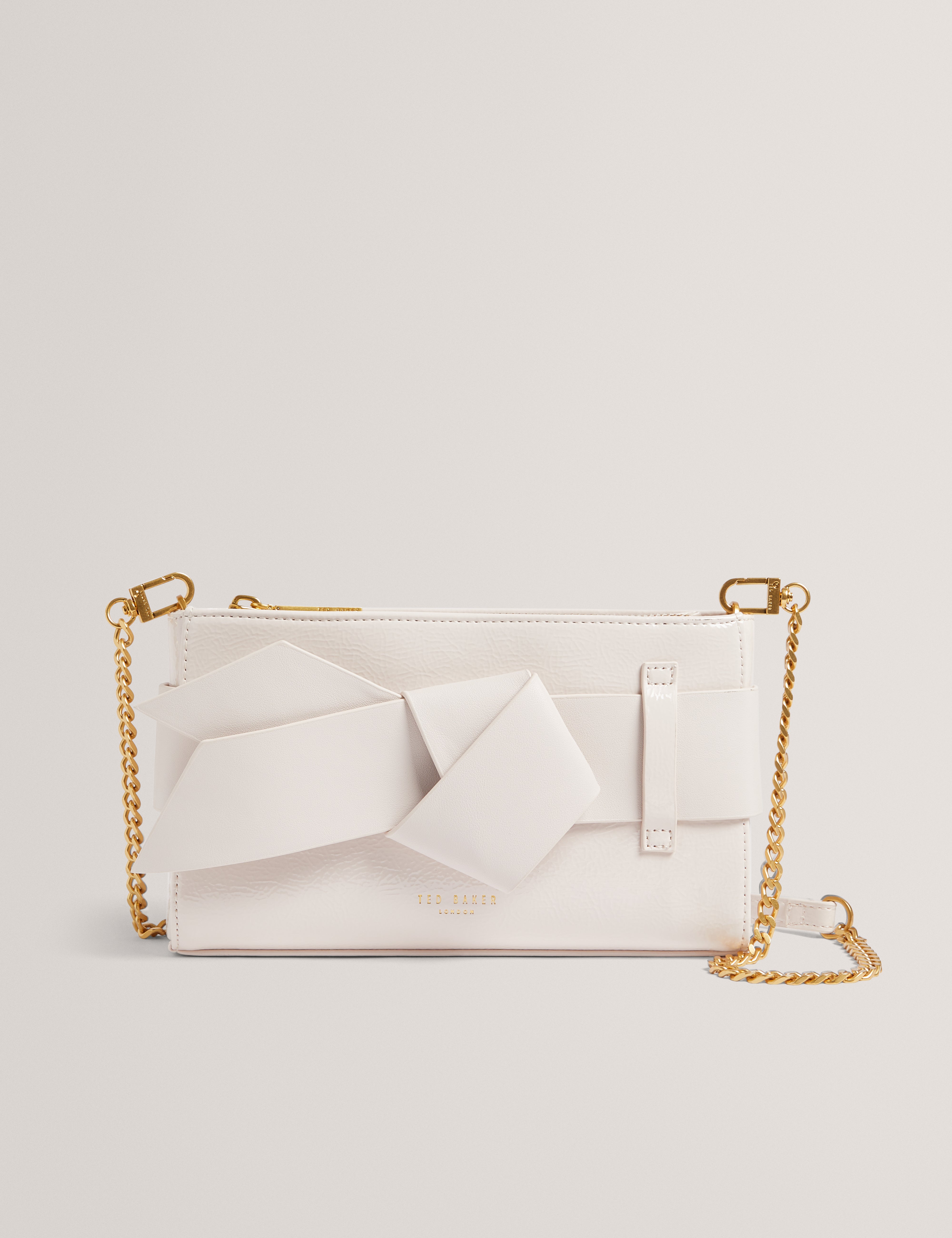 Women's JIMMAH-Soft PU Bow Clutch Bag Ivory