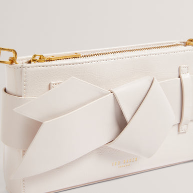Women's JIMMAH-Soft PU Bow Clutch Bag Ivory