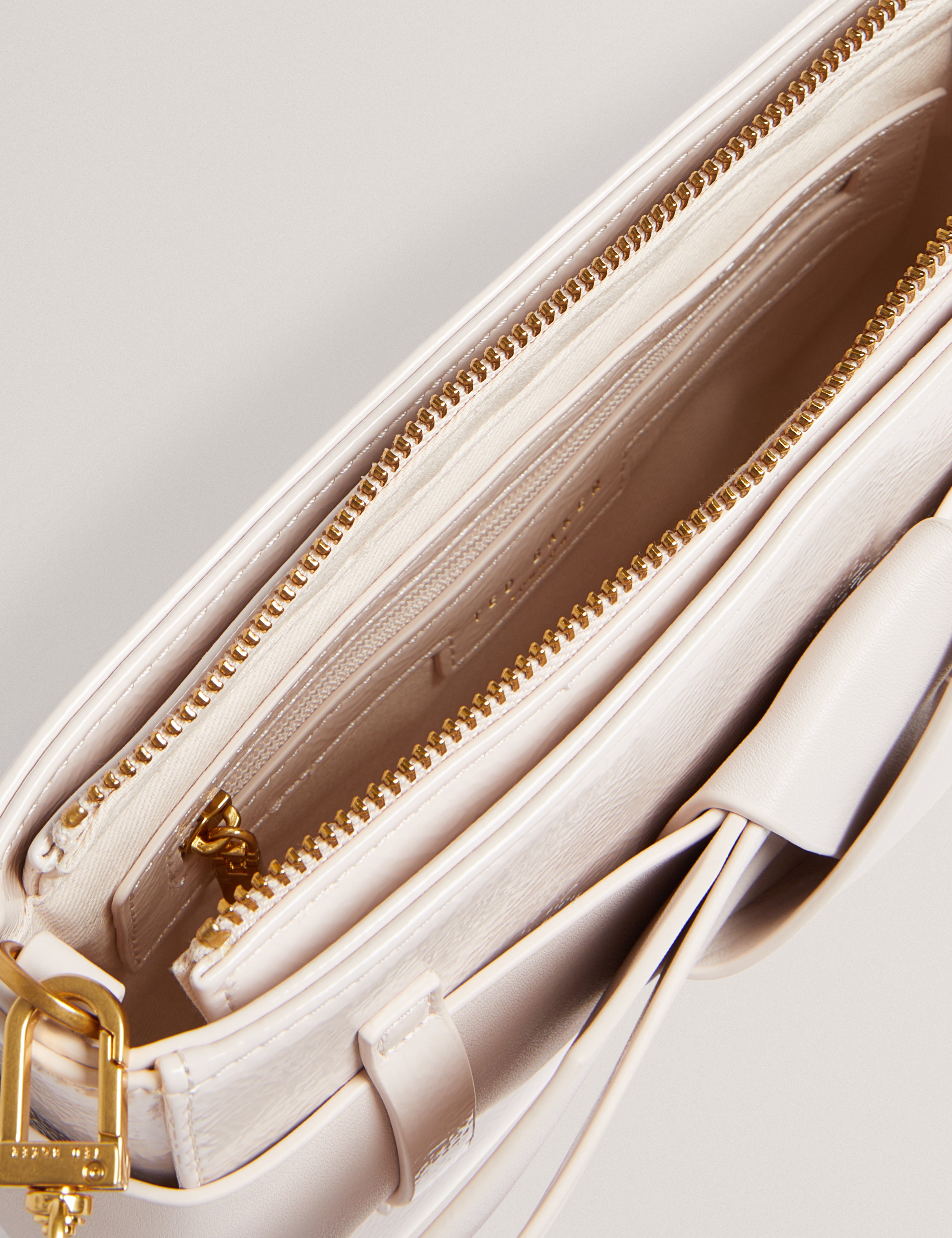 Women's JIMMAH-Soft PU Bow Clutch Bag Ivory