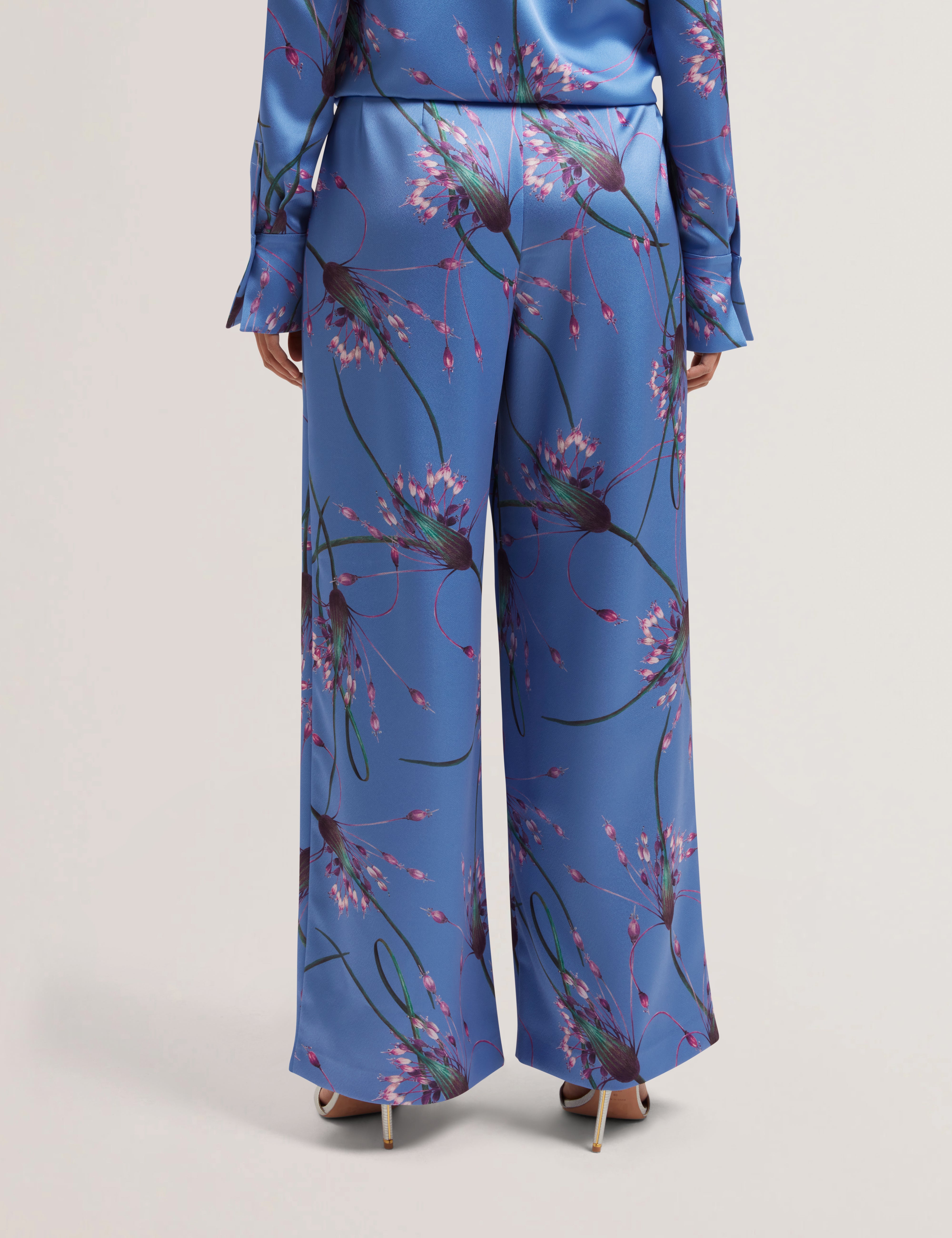 Women's PORIFA-Printed Satin Trouser