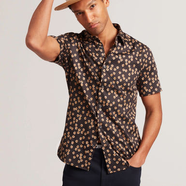 Men's NIKSHO-SS Slim Ditsy Floral Shirt