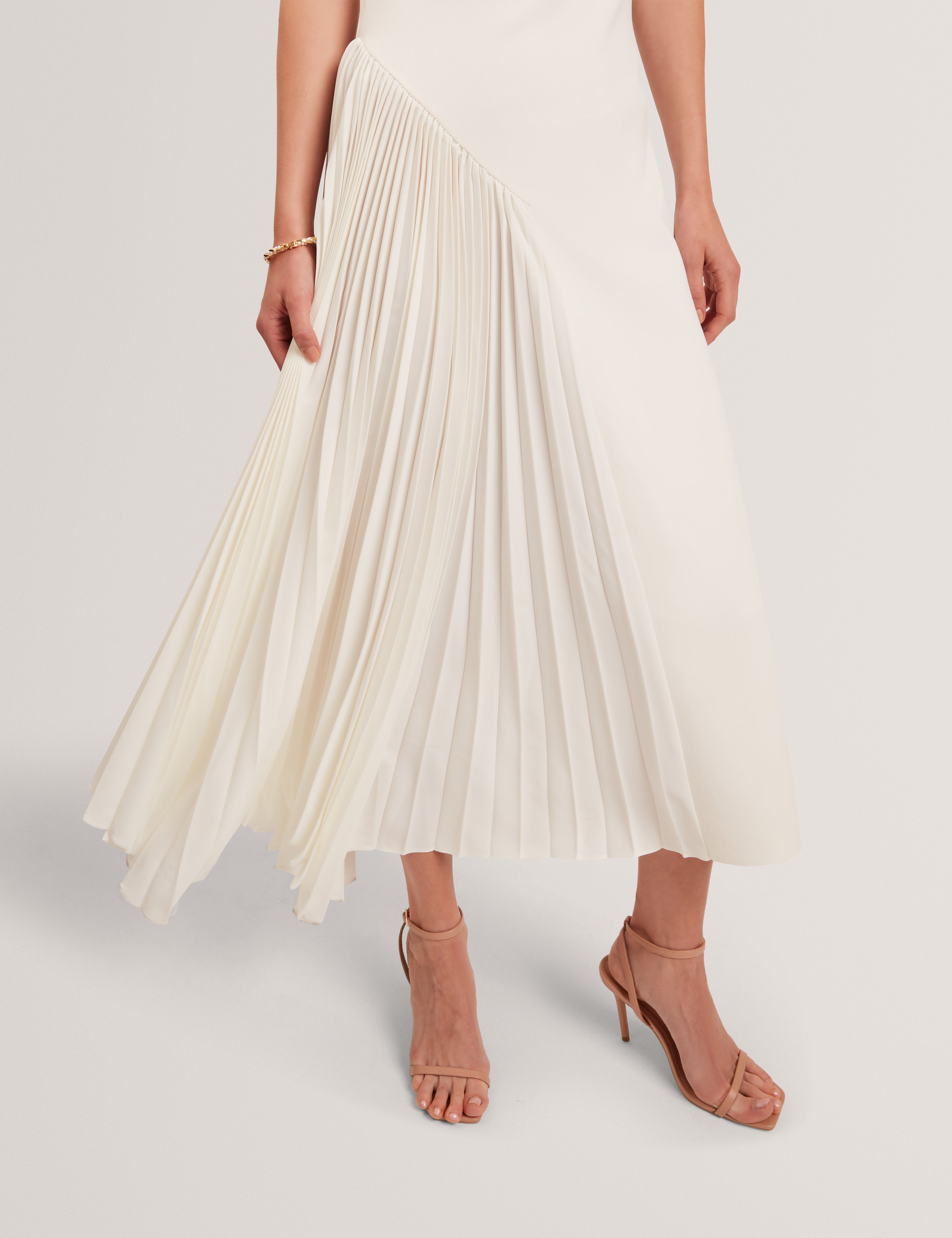 Womens AZZINA-Sleeveless Knit Dress With Pleats