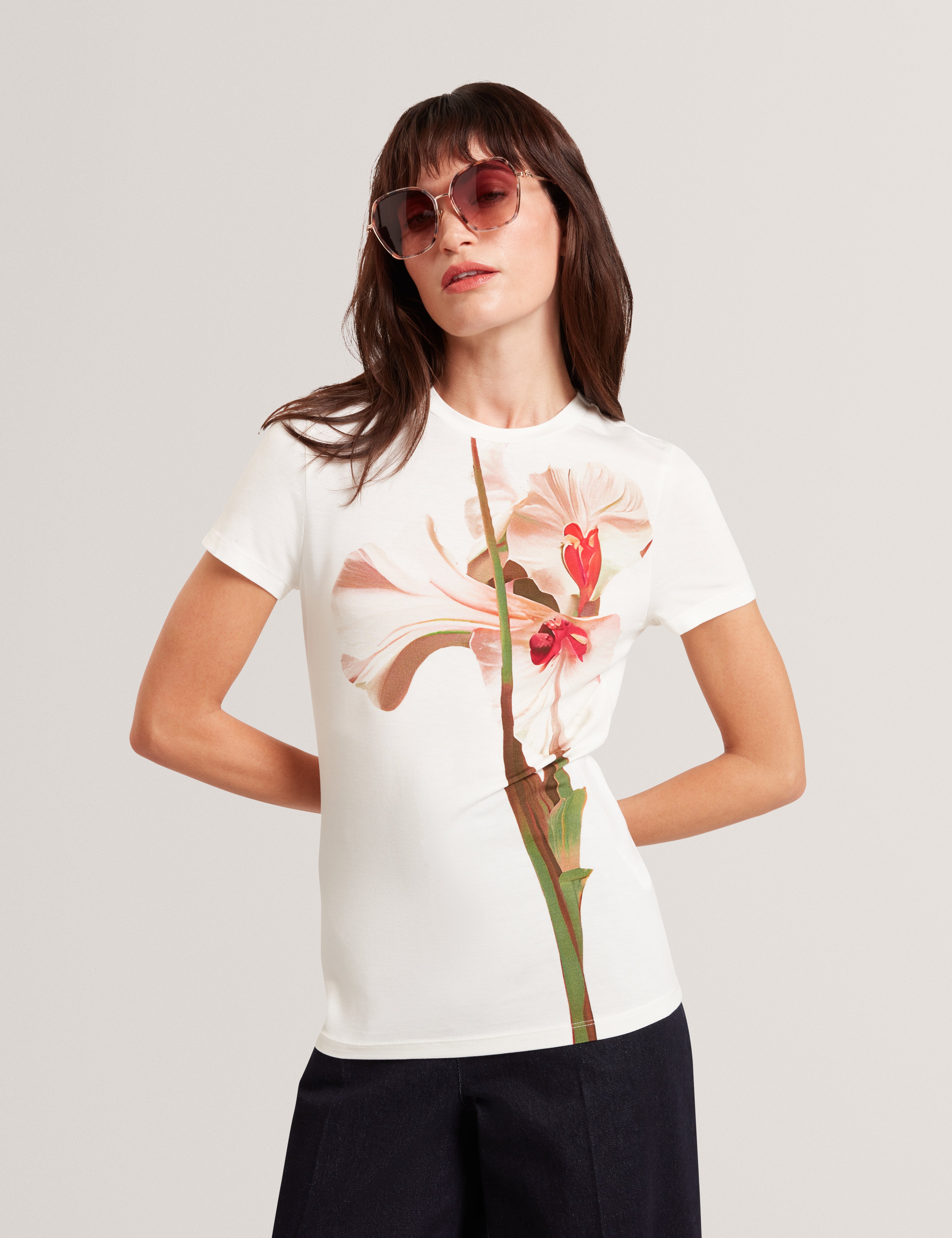 Women's MEELIEE-Printed Fitted Tee