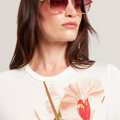 Women's MEELIEE-Printed Fitted Tee