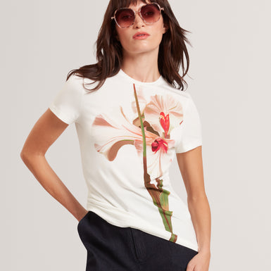 Women's MEELIEE-Printed Fitted Tee