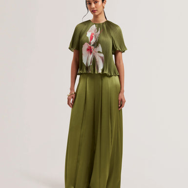 Women's LIONAA-Pleated Short Sleeve Blouse