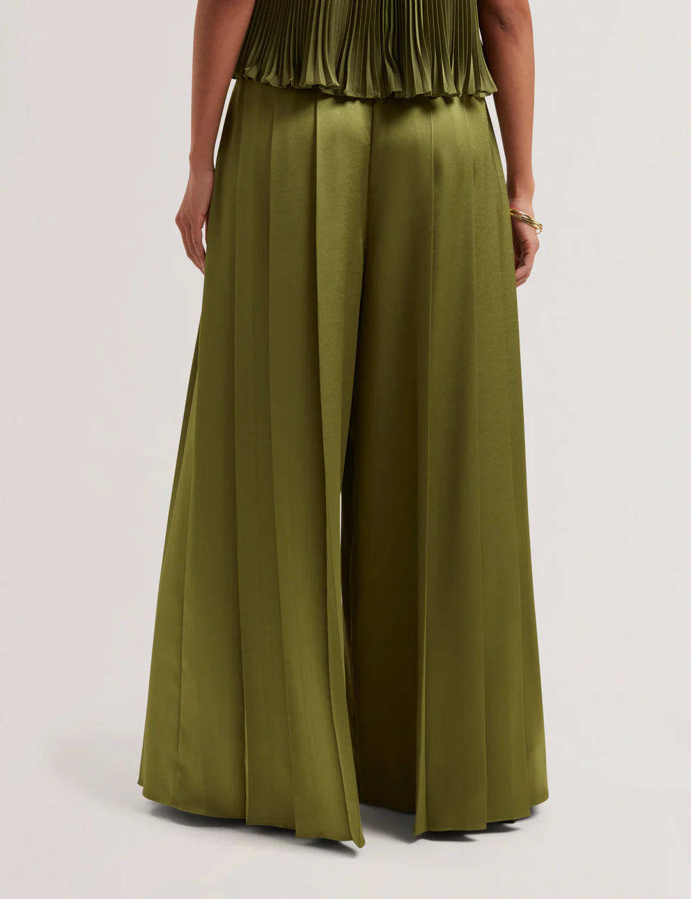 Women's DUUVA-Box Pleat Wide Leg Trouser