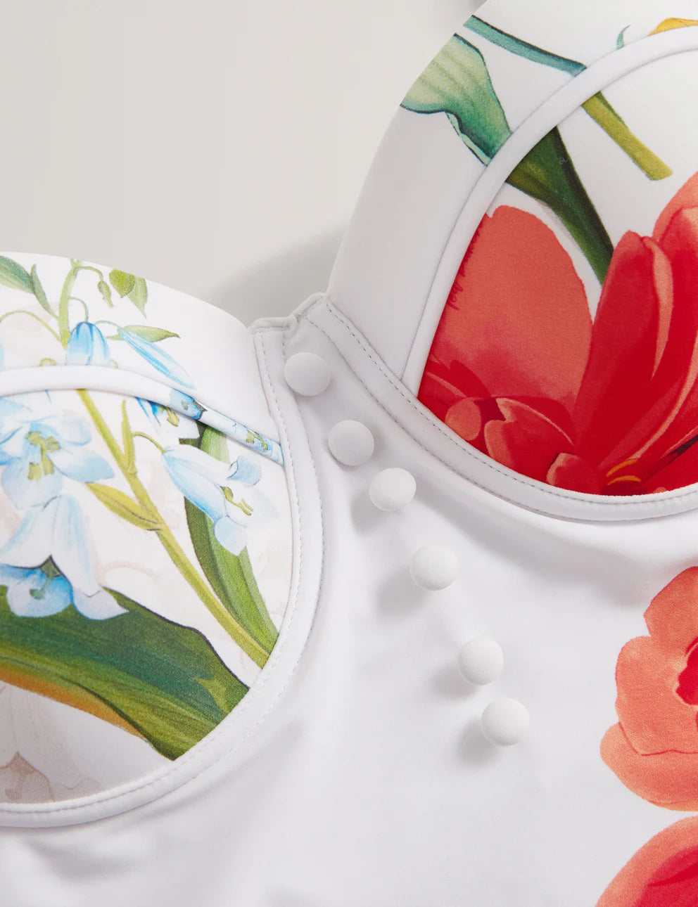 Womens LORINZ-Floral Printed Underwired Swimsuit