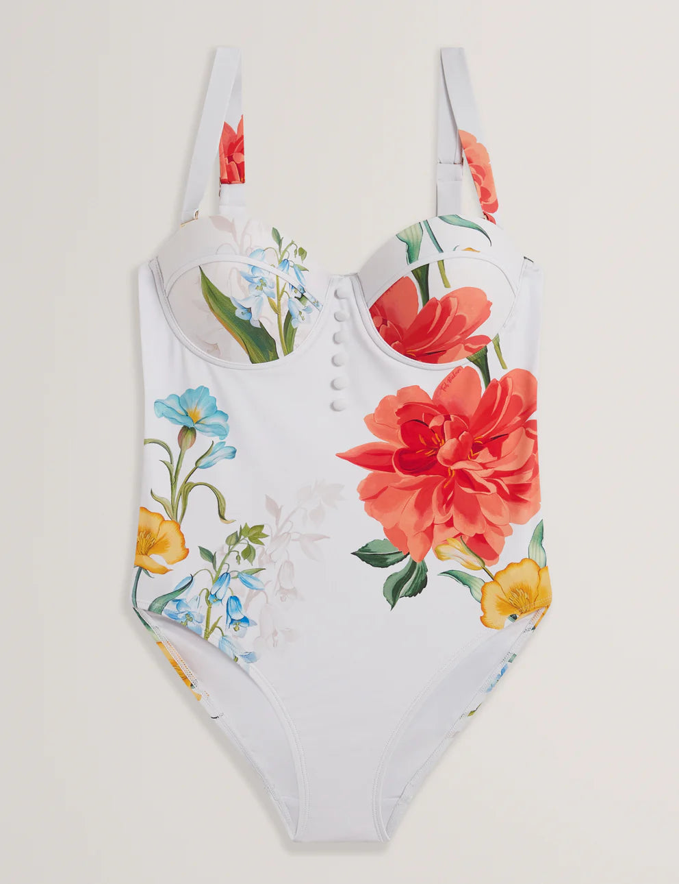 Womens LORINZ-Floral Printed Underwired Swimsuit