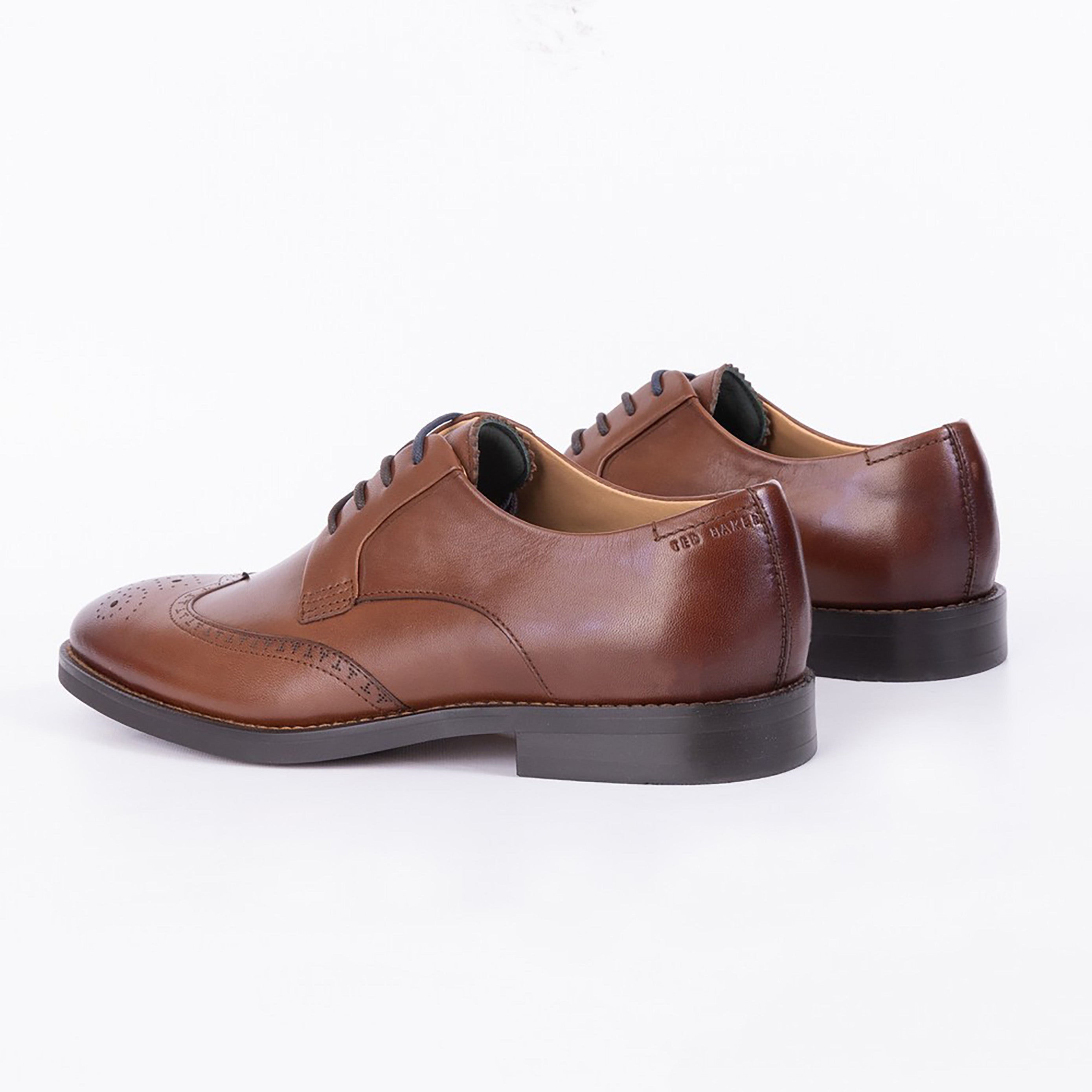 Men's Hacknie-Wing Tip Dress Shoe Tan
