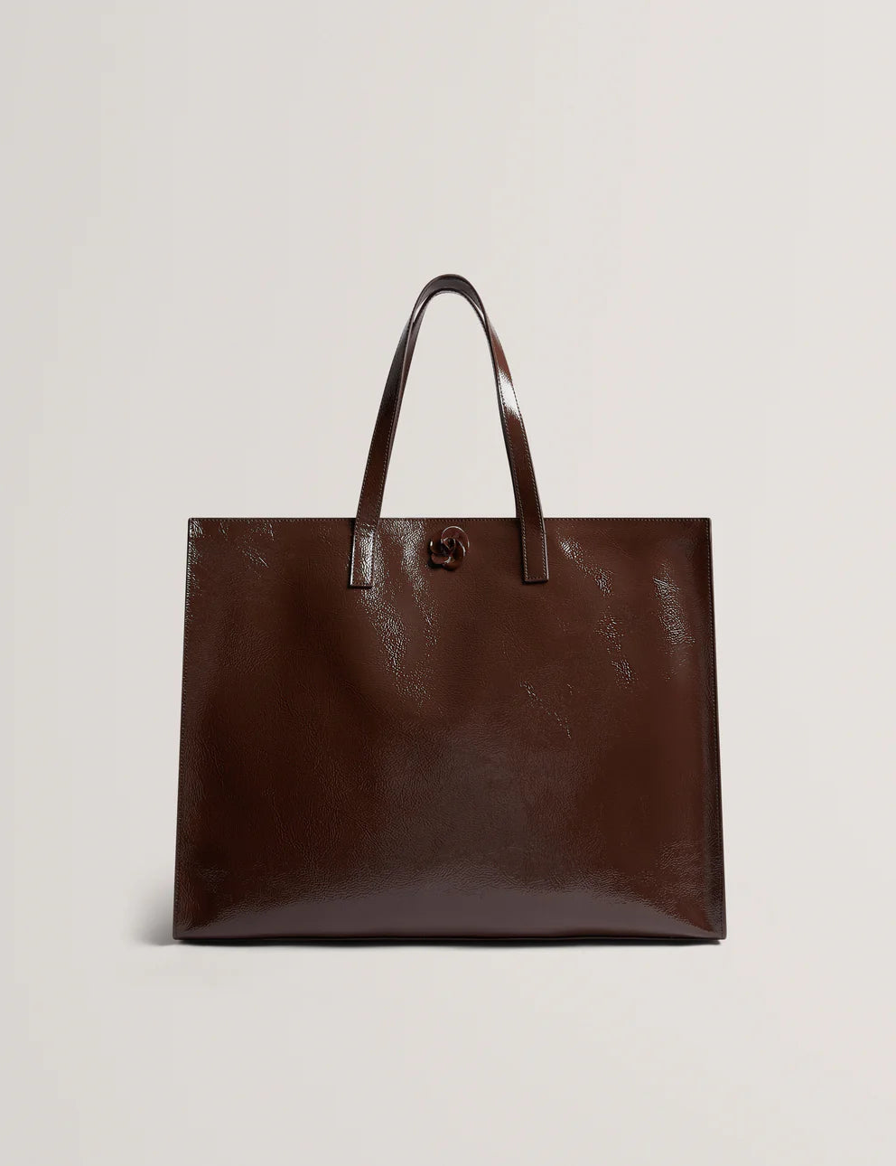 Women's ROUSAH-Rose Detail Tote Leather Bag