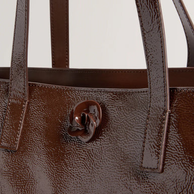 Women's ROUSAH-Rose Detail Tote Leather Bag