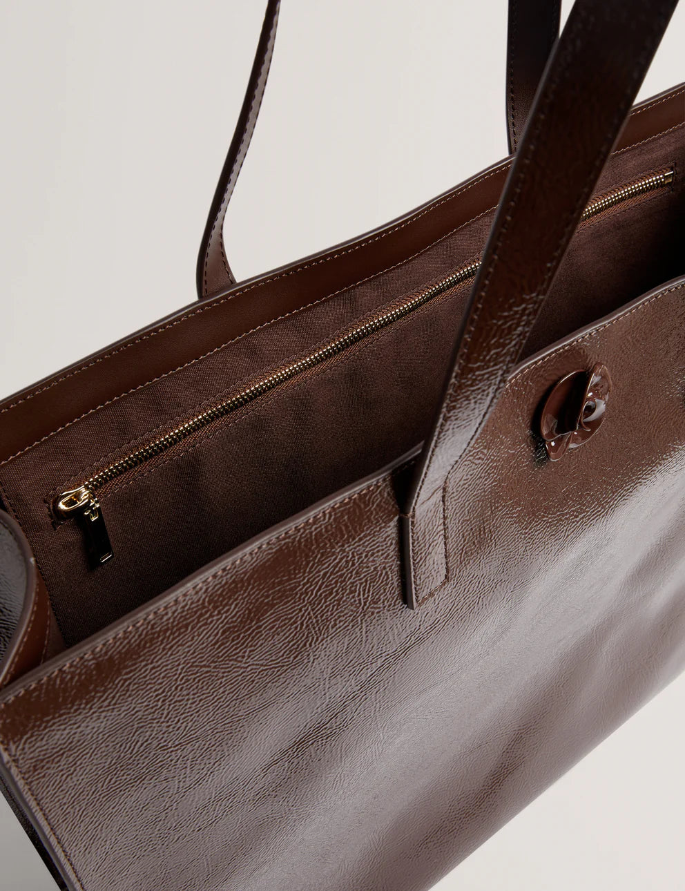 Women's ROUSAH-Rose Detail Tote Leather Bag