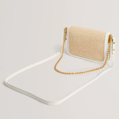 Women's KKASSIE-Twist Lock Small Raffia Crossbody Bag